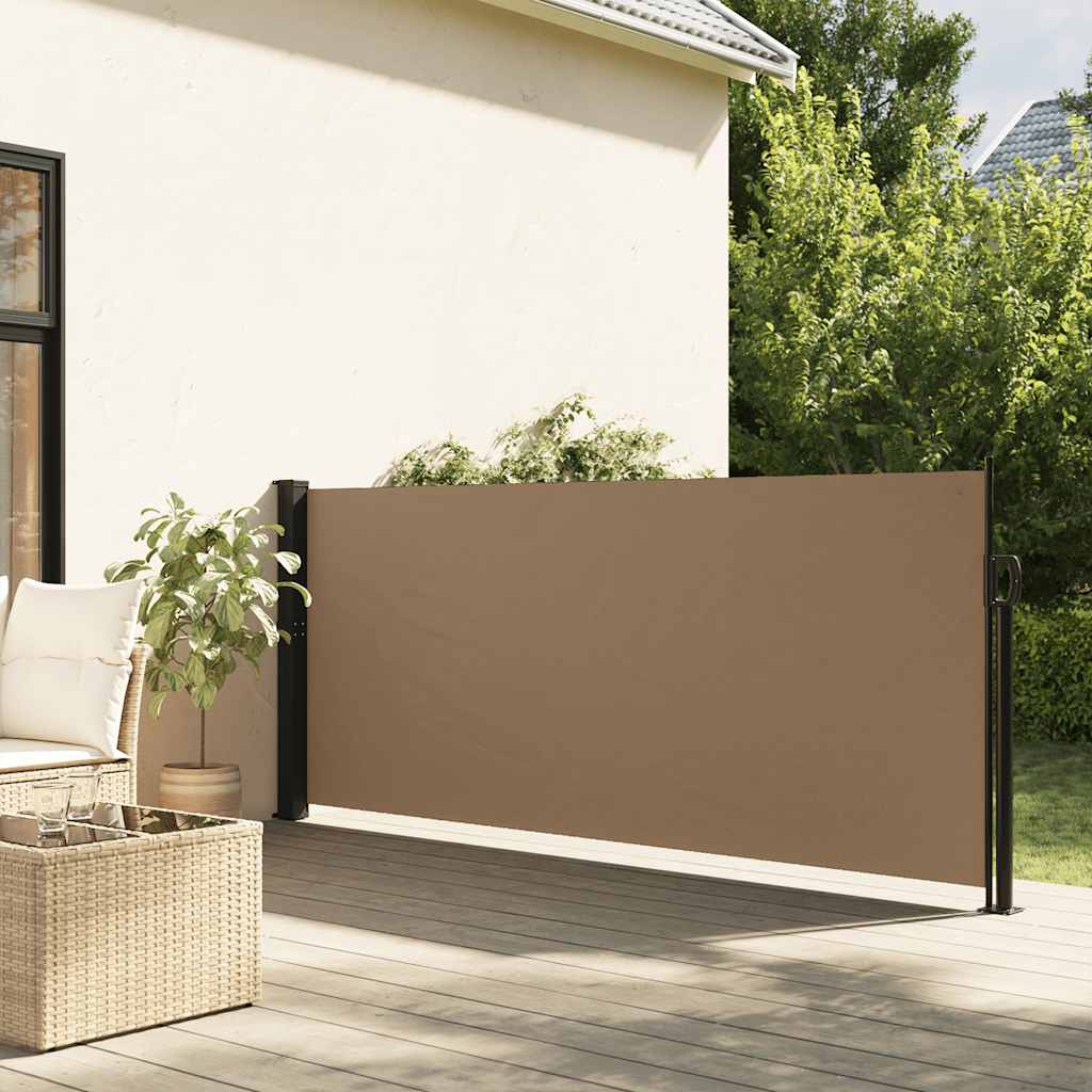 Toldo lateral retráctil gris taupe 120x600 cm ety5541273