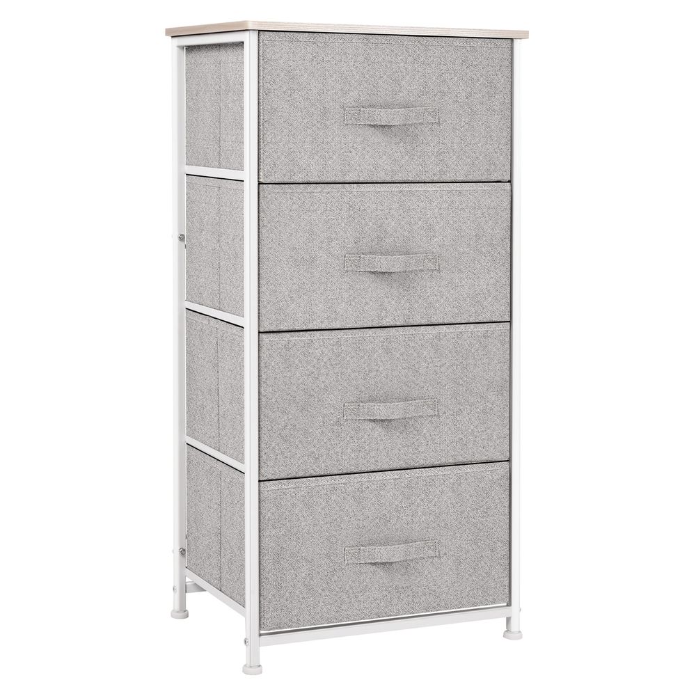 Cajonera 45x30x92cm mdf, acero, textil no tejido multicolor Homcom