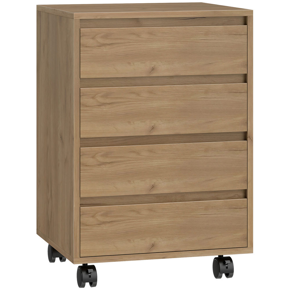 Cajonera de oficina 46x40x65 cm mdf color marrón Homcom