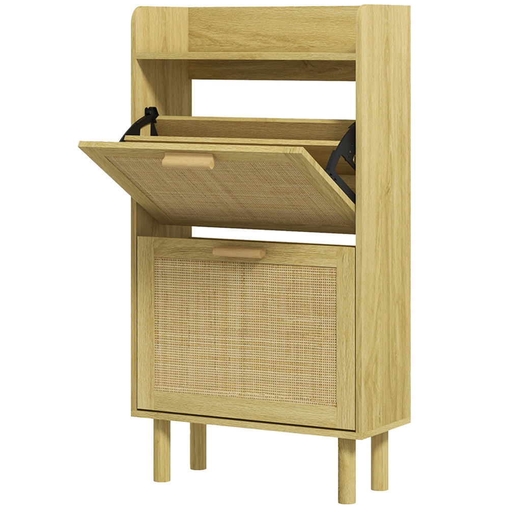 Mueble zapatero 80x24.5x110 cm color marrón Homcom