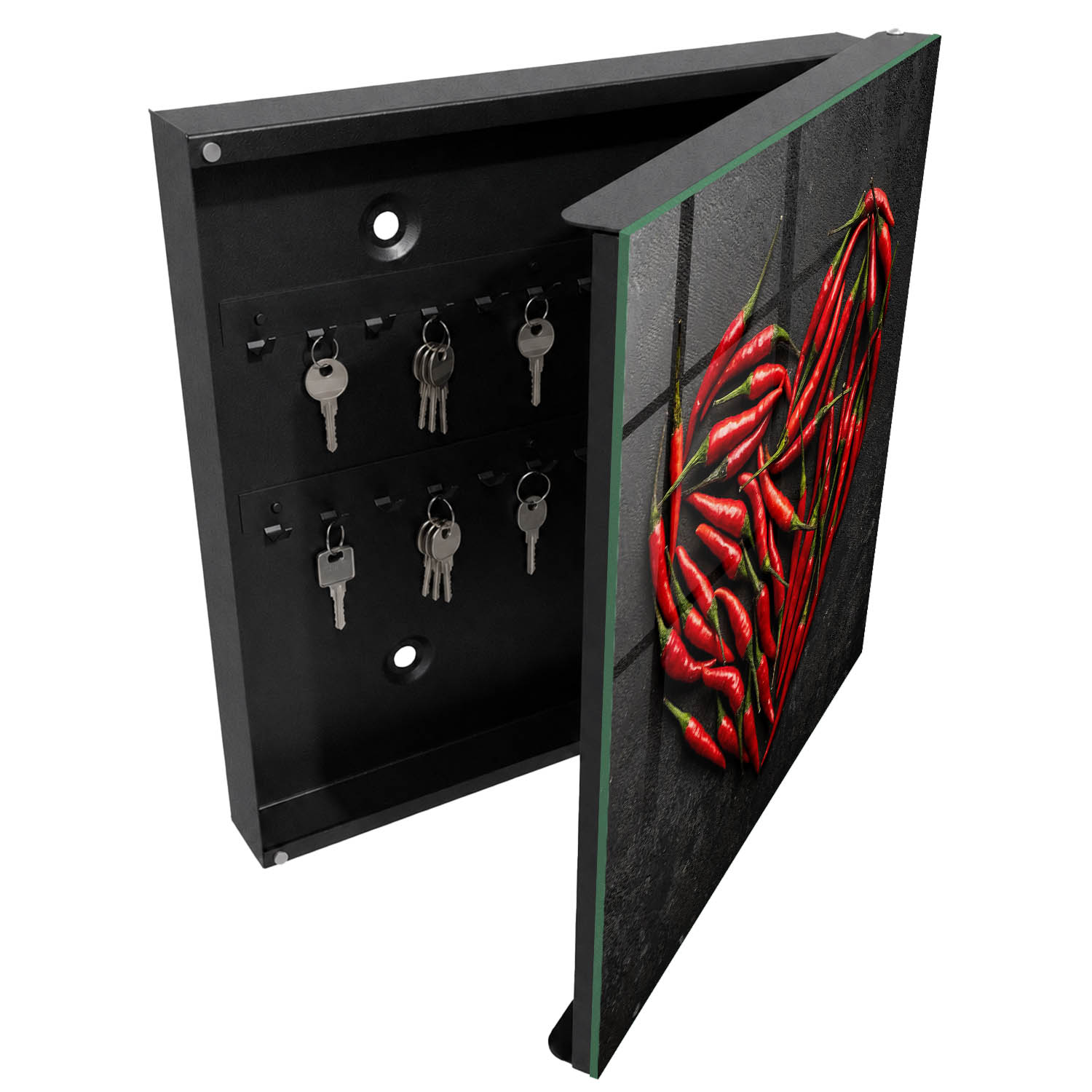 Caja para llaves de entrada 30x30x5, apertura derecha tulup