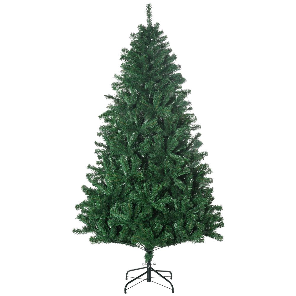Árbol de navidad ø120x180 cm plástico, metal, pe color verde Homcom