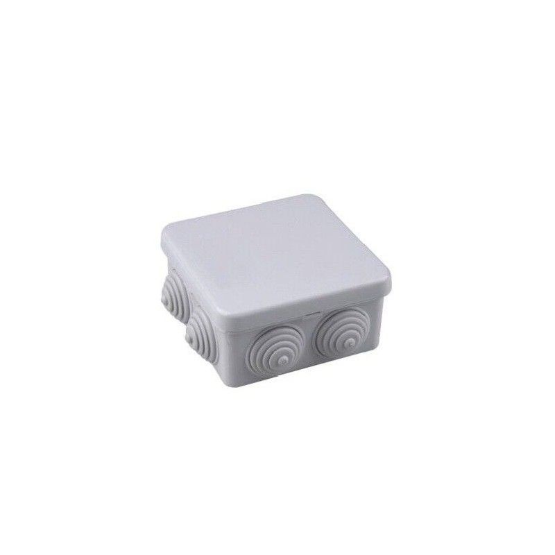 Caja estanca cuadrada ip55 80x80x40mm con tapa a presión fabricada en termo