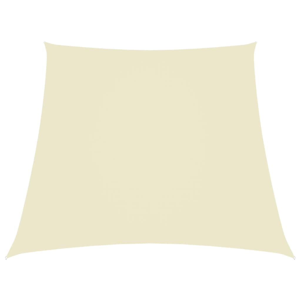 vidaXL toldo de vela trapezoidal de tela oxford color crema 2/4x3 m