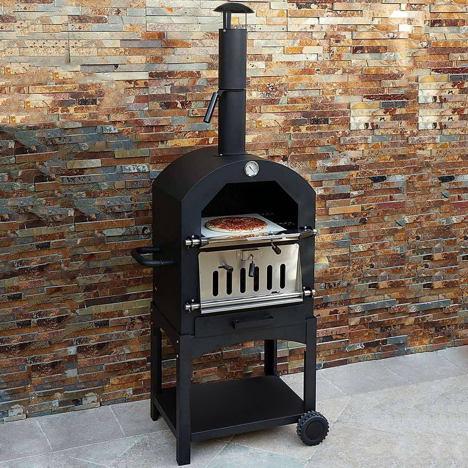 Horno multifunción para pizza con pala