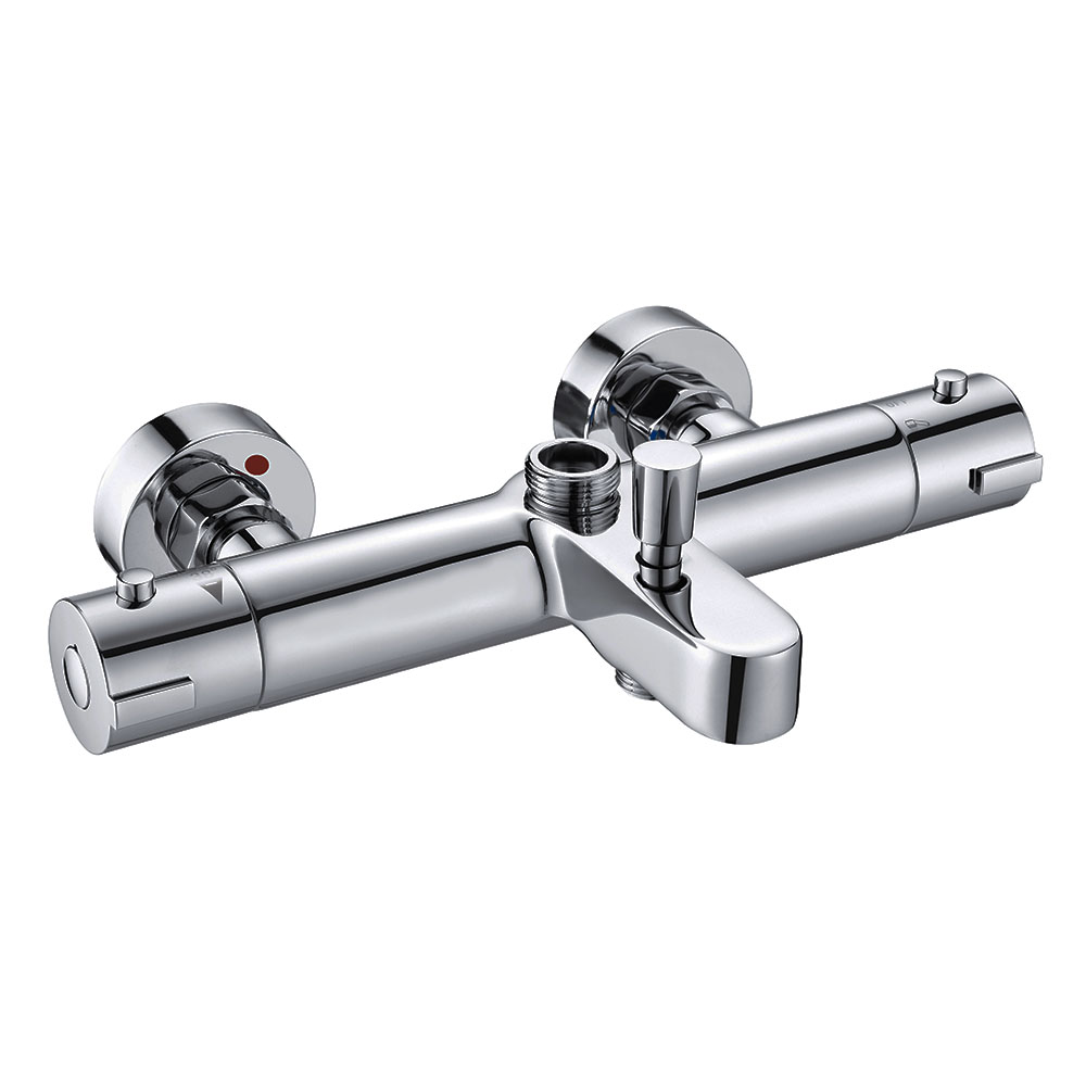 Kibath grifo columna salida bañera (solo grifo) termostático bus cromo