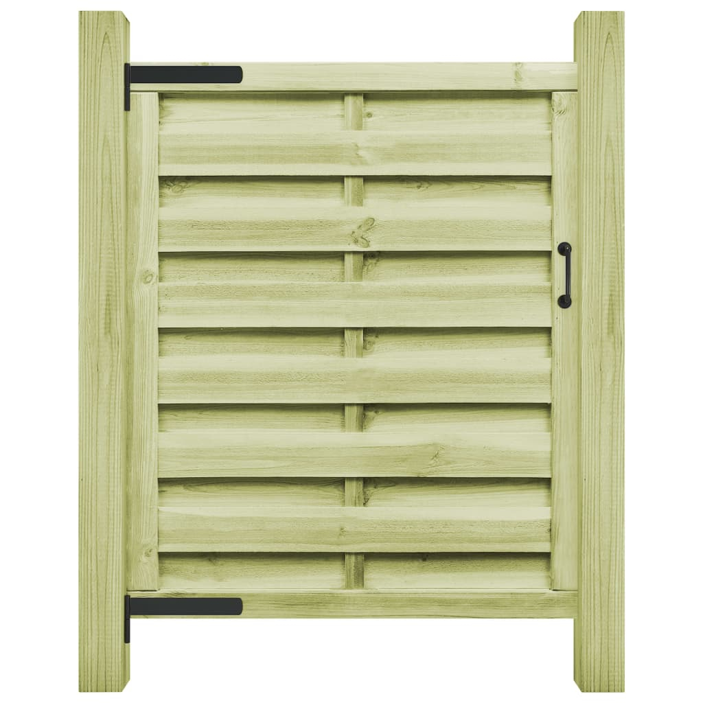 vidaXL puerta de valla madera de pino impregnada verde 100x125 cm