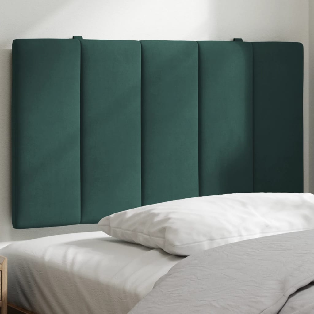 Cabecero de cama acolchado terciopelo verde oscuro 80 cm eso7409