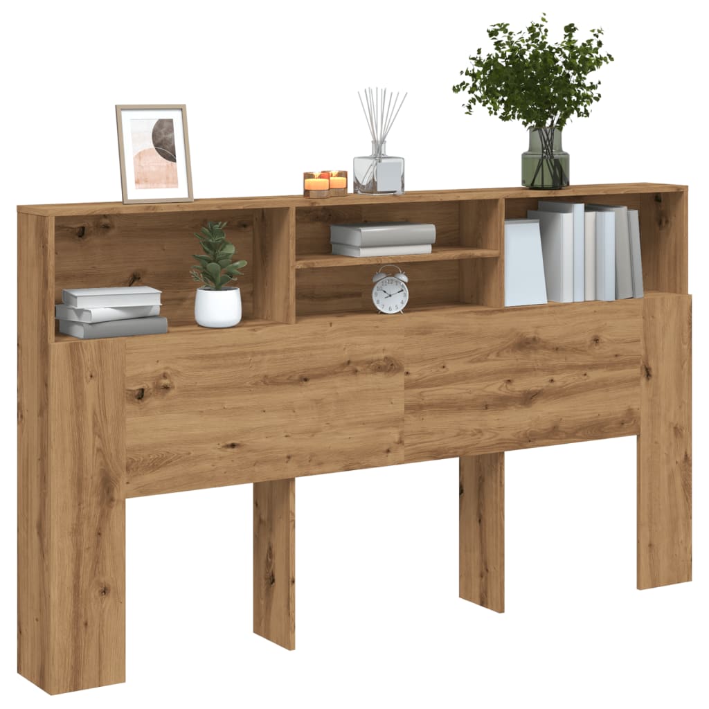 Cabecero armario madera ingeniería roble artisan 180x19x103,5cm eso3138