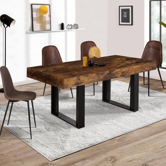 Mesa comedor rectangular phoenix envejecida - 160 cm