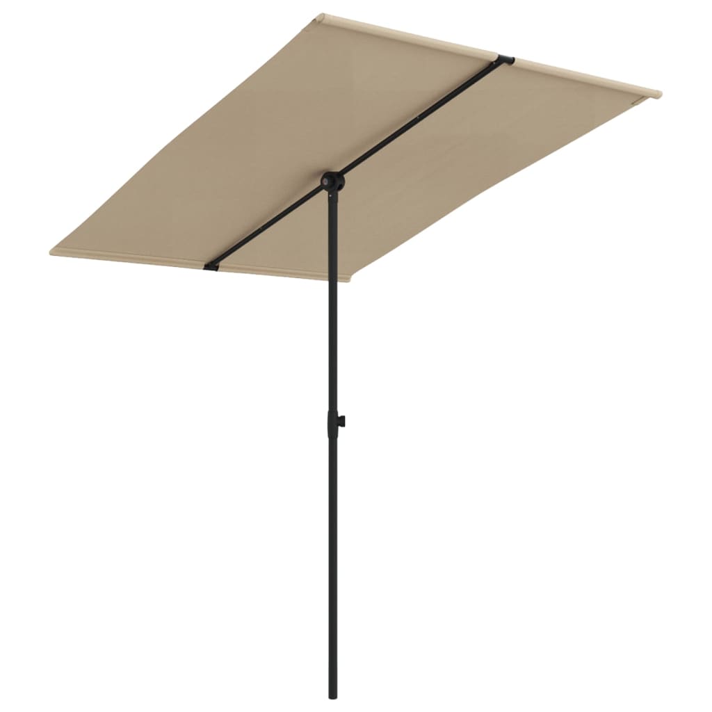 Sombrilla de exterior con mástil de aluminio 2 x