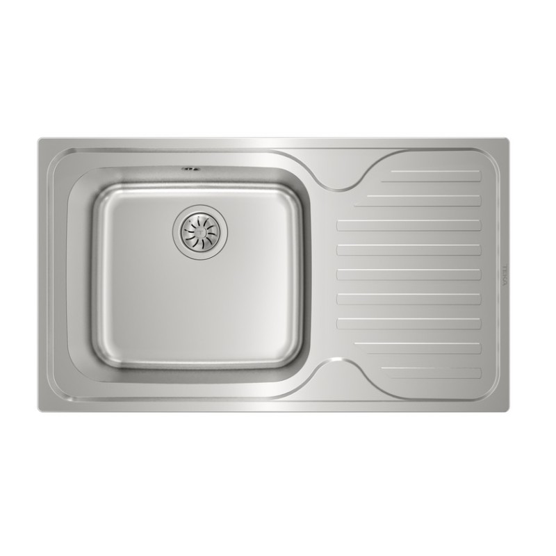 Fregadero teka classic max 1c 1e d inox cubeta y escurridor dcha.