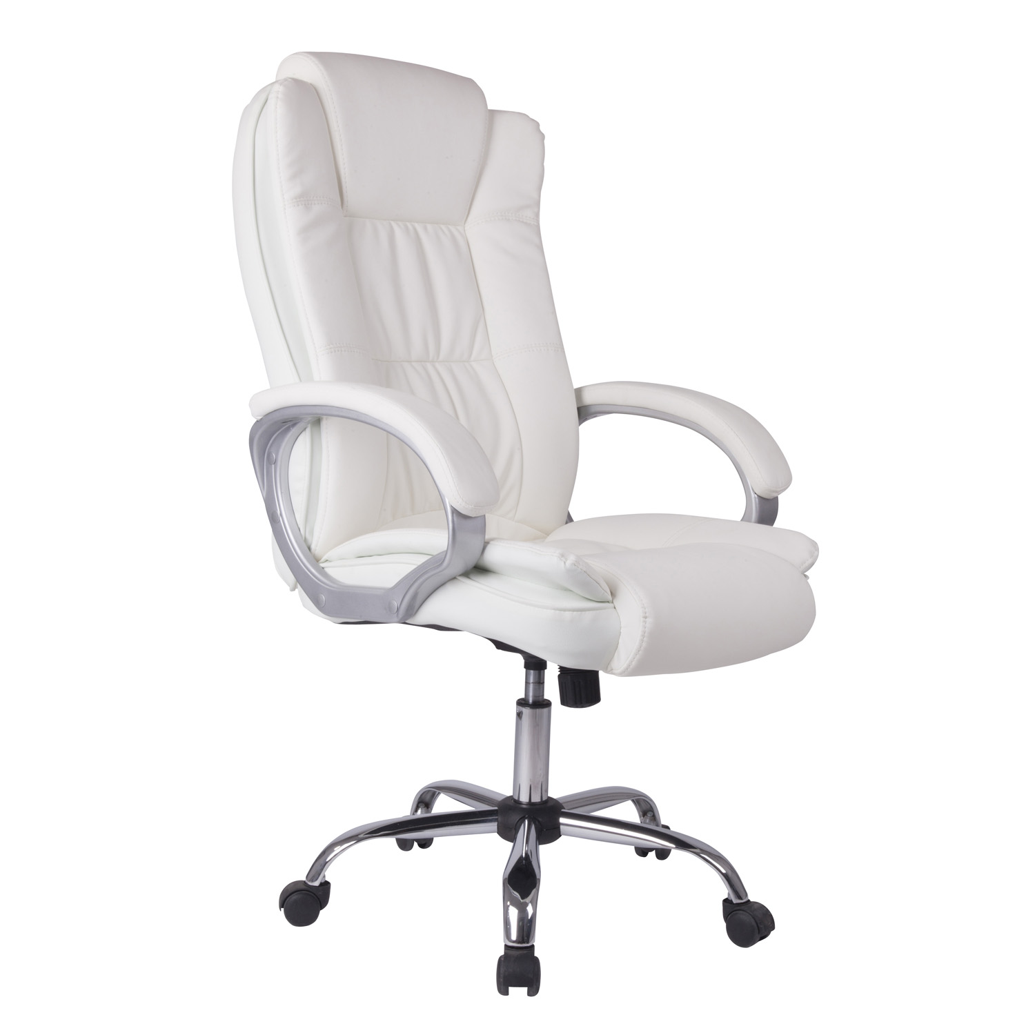 Sillón de oficina karen elevable y reclinable, piel sintética, color blanco