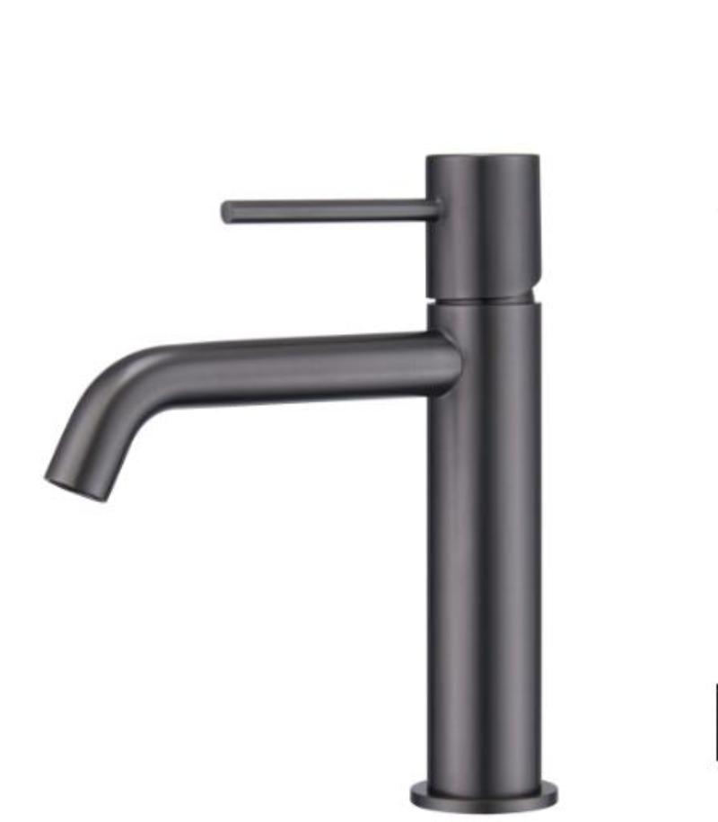 Monomando lavabo black gun metal cromo serie monza