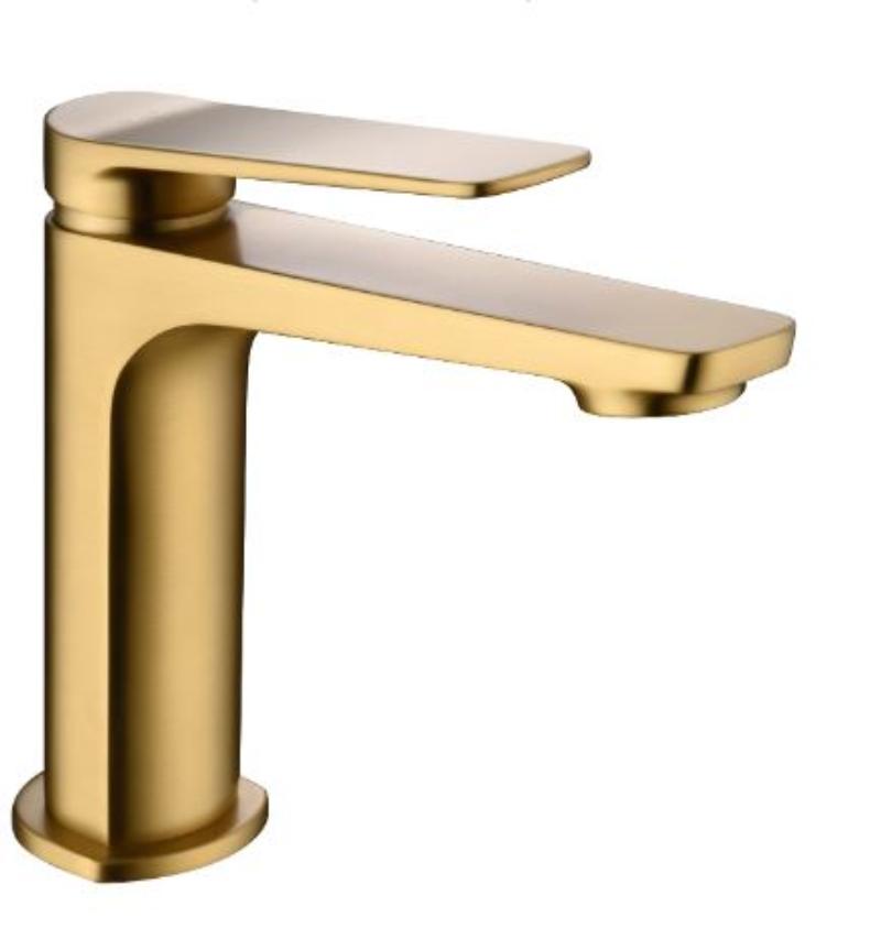 Monomando lavabo oro cepillado serie napoles