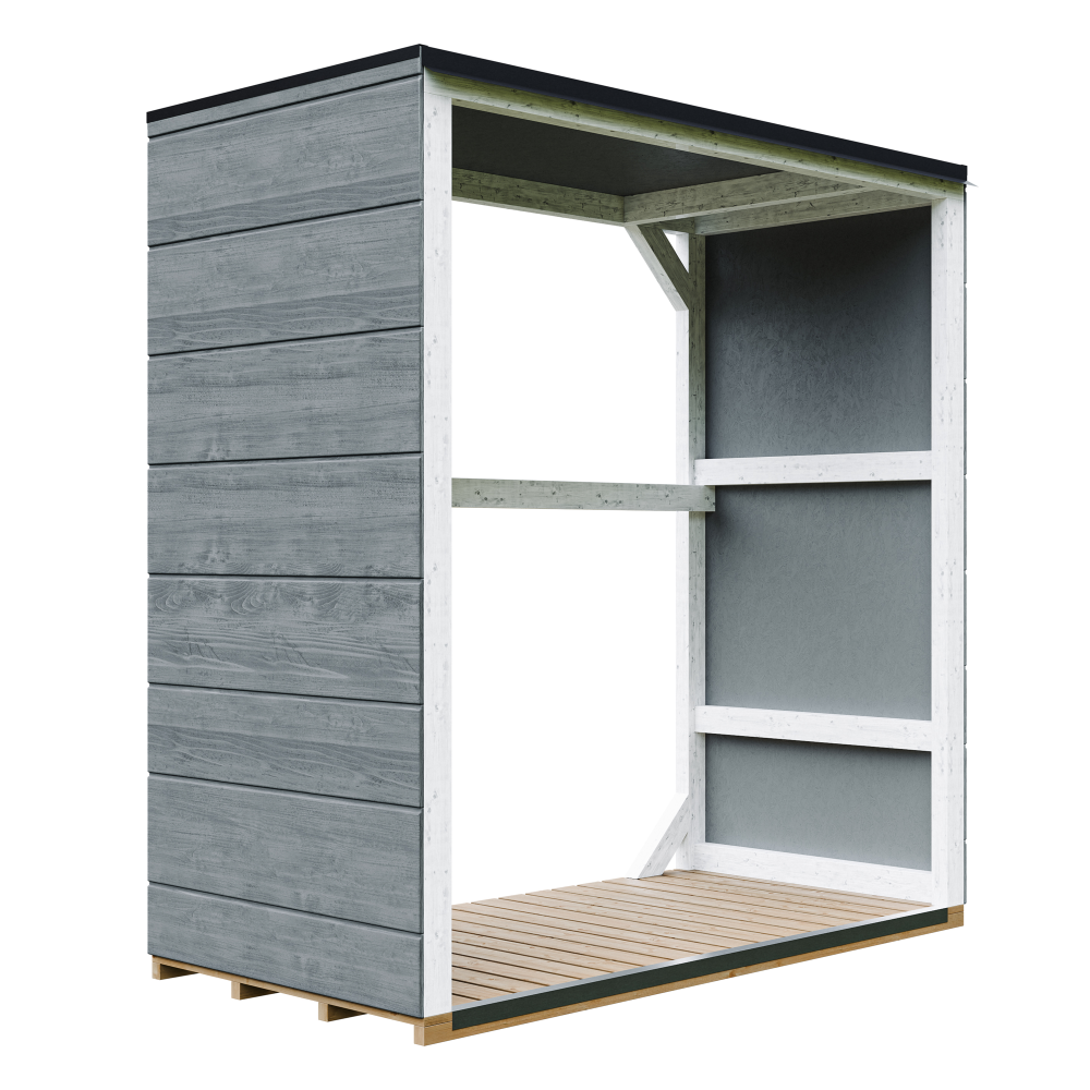 Caseta de jardín Timbela m980-1-cavern steel, 1,14 m², 153×159 cm
