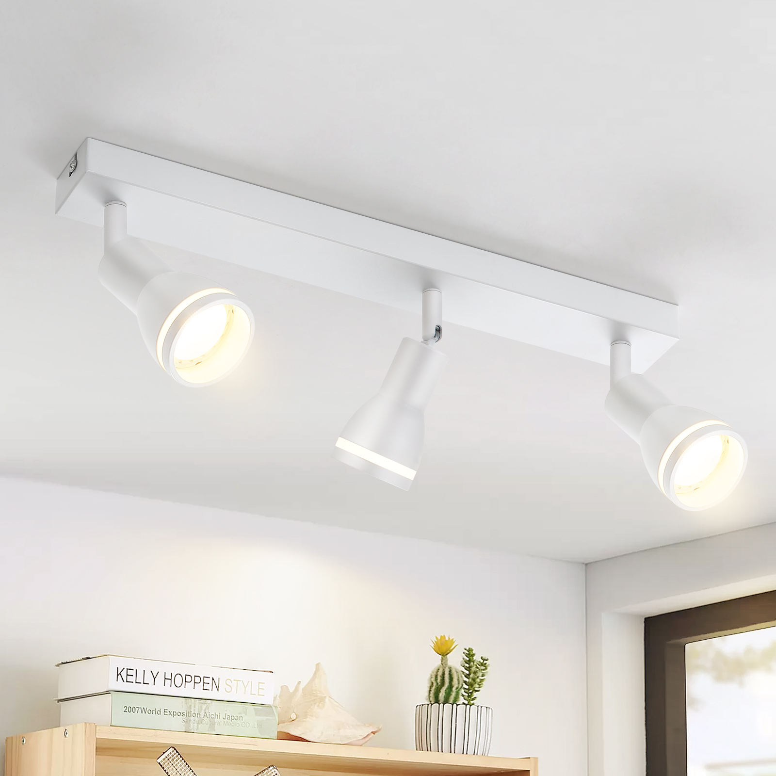 Nettlife lámpara de techo blanca gu10 42x5