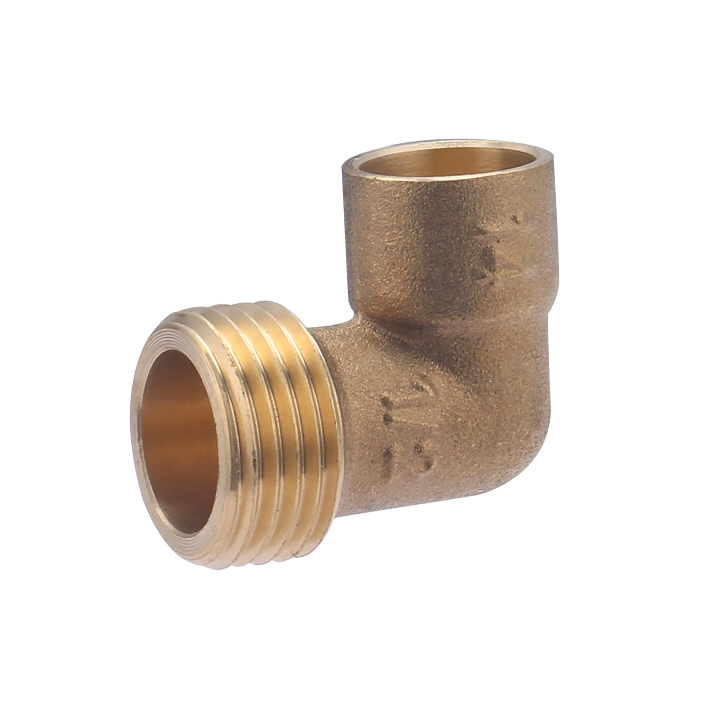 Conector de latón para soldar ø14 - codo macho 1/2