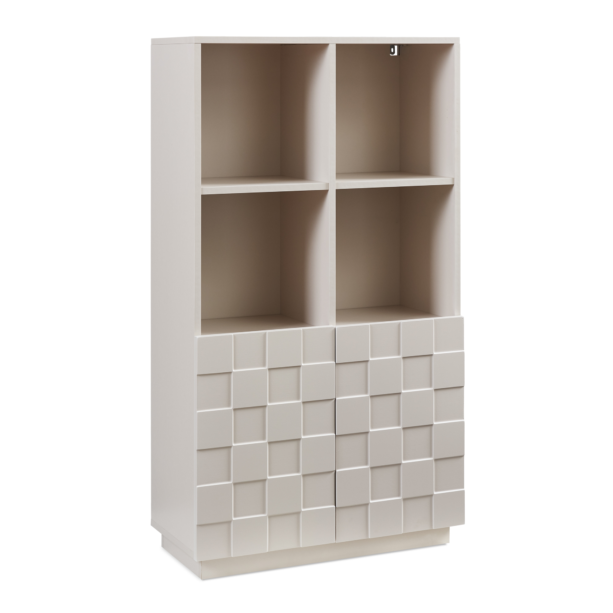 Aparador bopibobro 4 compartimentos abiertos 118x64x30cm - beige [en.casa]
