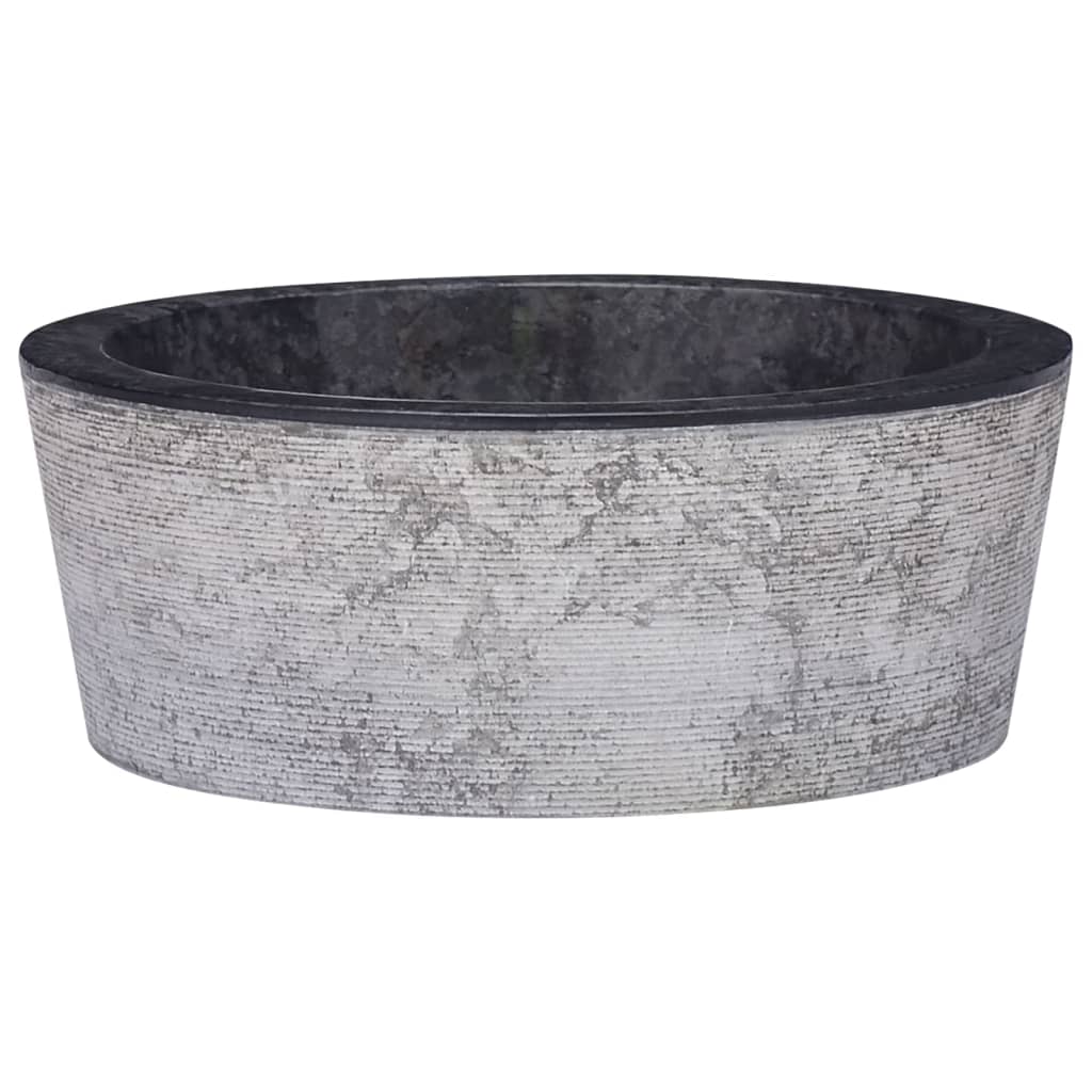 Lavabo mármol negro ø40x15 cm es2942