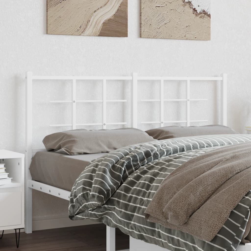 Cabecero de metal blanco 135 cm efe7212