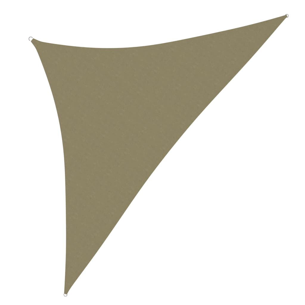 vidaXL toldo de vela triangular tela oxford beige 2,5x2,5x3,5 m