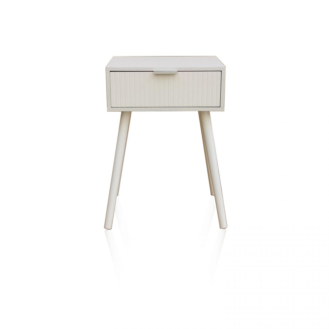 Mesita de noche de 1 cajón 40x30 cm sanda blanco