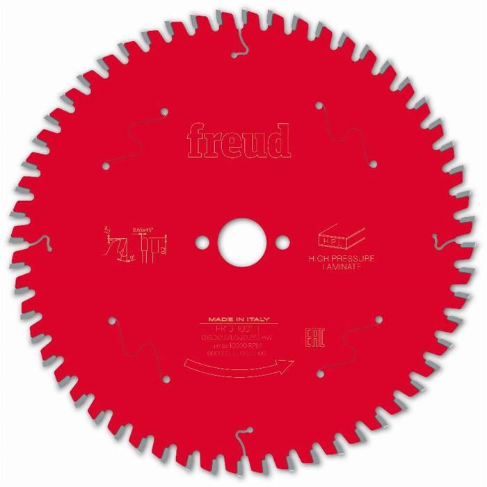 Hoja para sierra circular portátil freud - ø190 2,6/1,6 al20 z56 tp 0° - f0