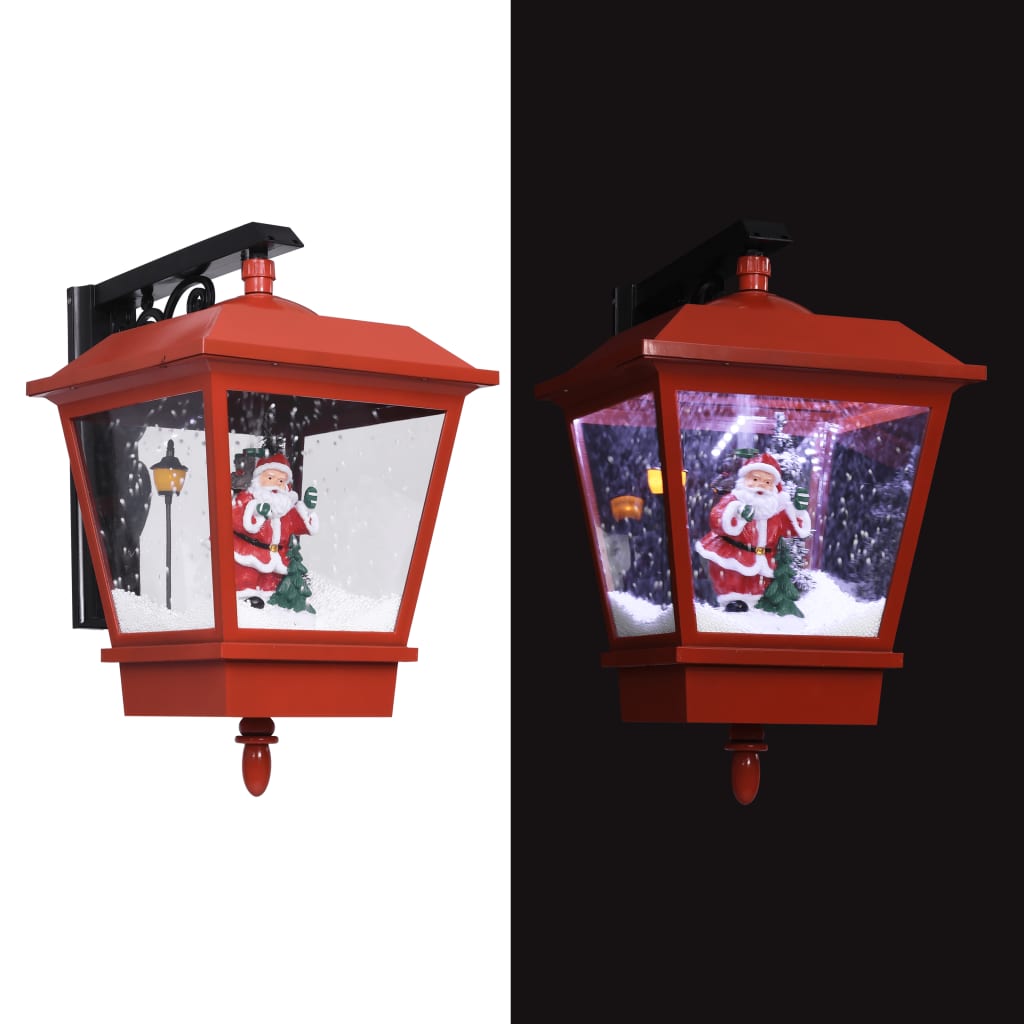 Lámpara de pared de navidad LED y papa noel rojo 40x27x45 cm es4953