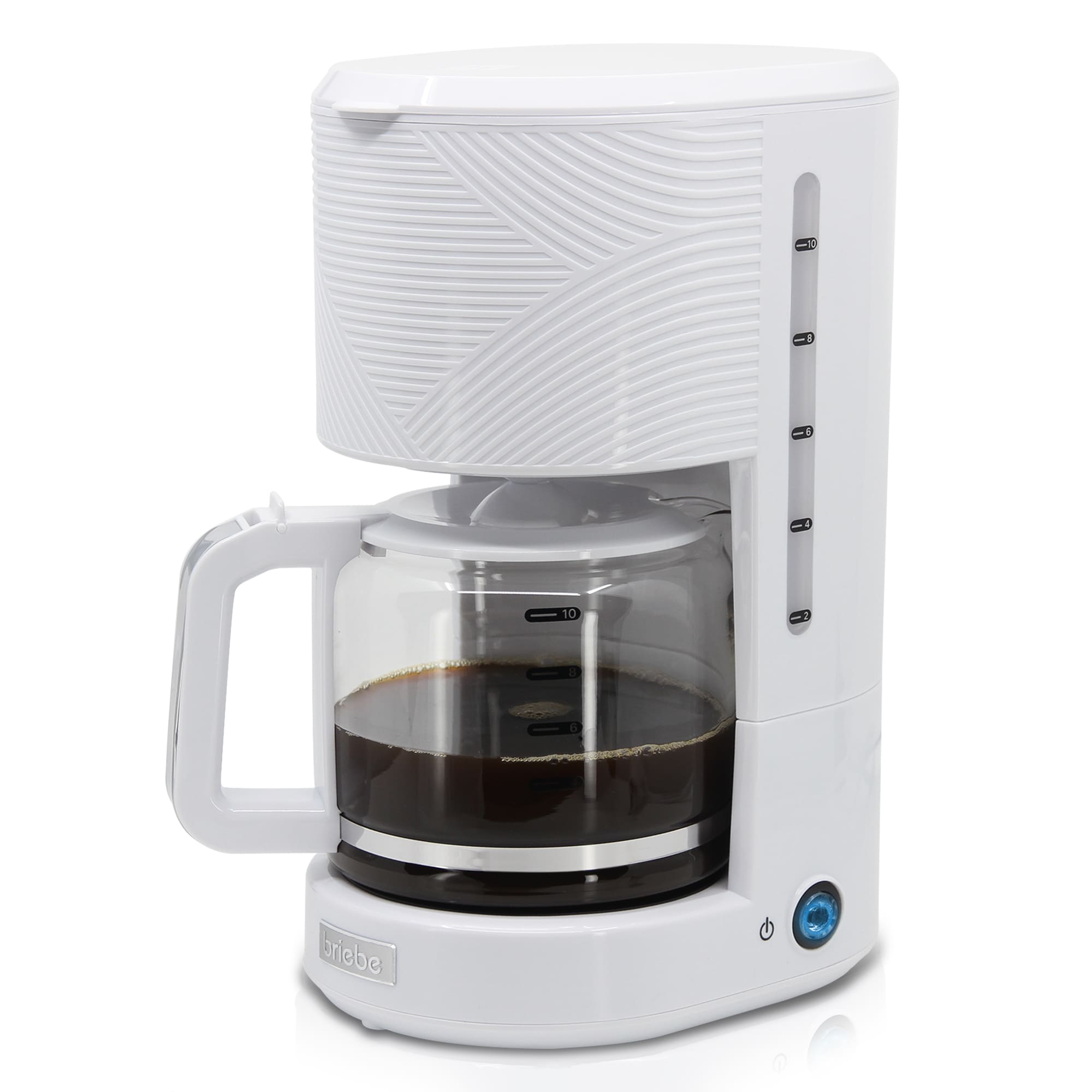 Cafetera goteo 10 tazas máquina de café briebe cm1171wht blanco 1000w