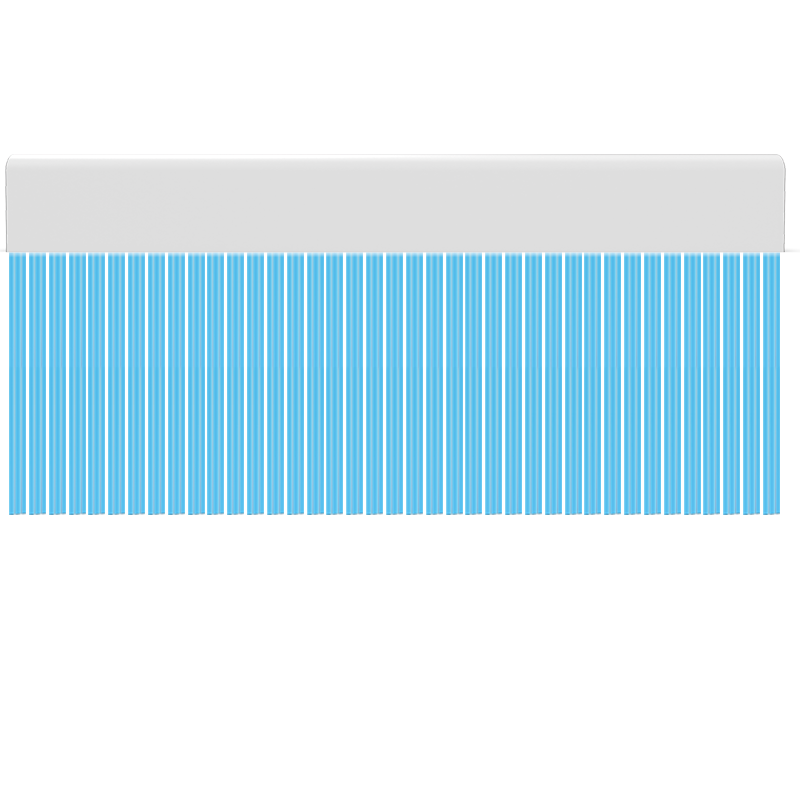 Cortina para puertas de PVC wave azul translucido / 120 x 220