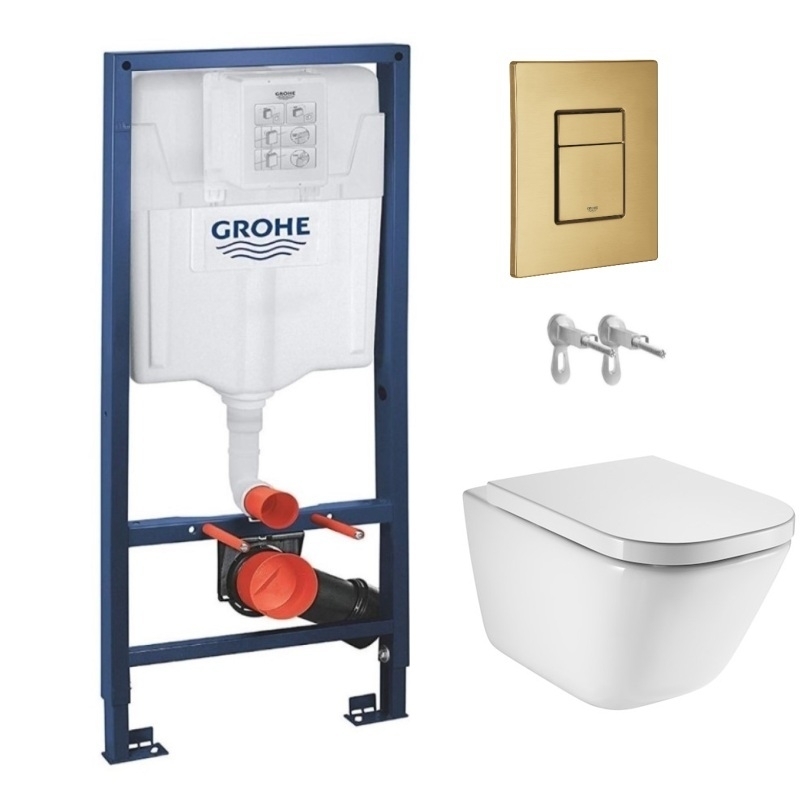 Pack wc grohe rapid sl + skate oro + roca the gap rimless