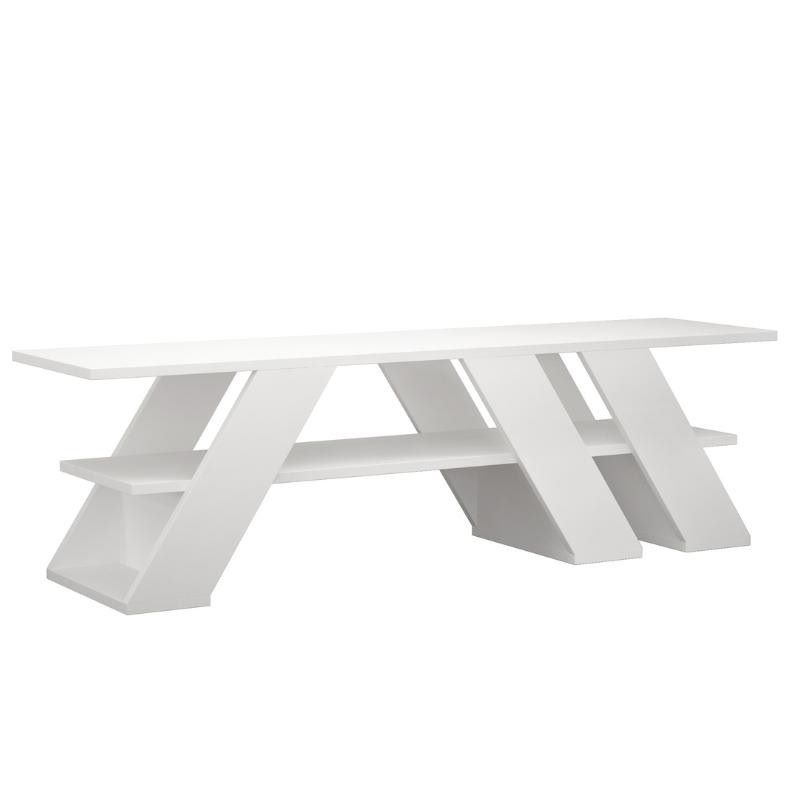Mesa tv diseño blanco 40x140x34 cm