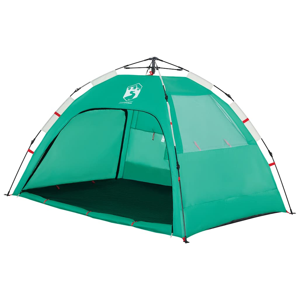 vidaXL tienda de playa 2 personas impermeable apertura rápida verde