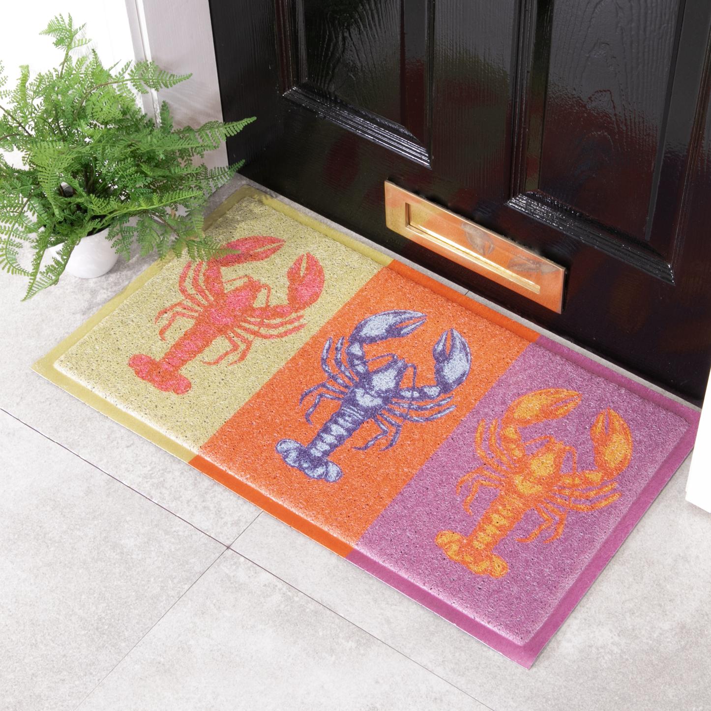 Felpudo para exterior con diseño de langostas (70 x 40 cm)