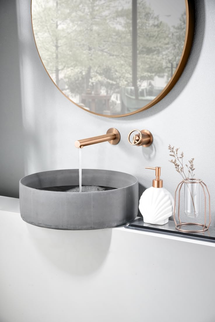 Imex - grifo monomando lavabo empotrado oro rosa serie olimpo