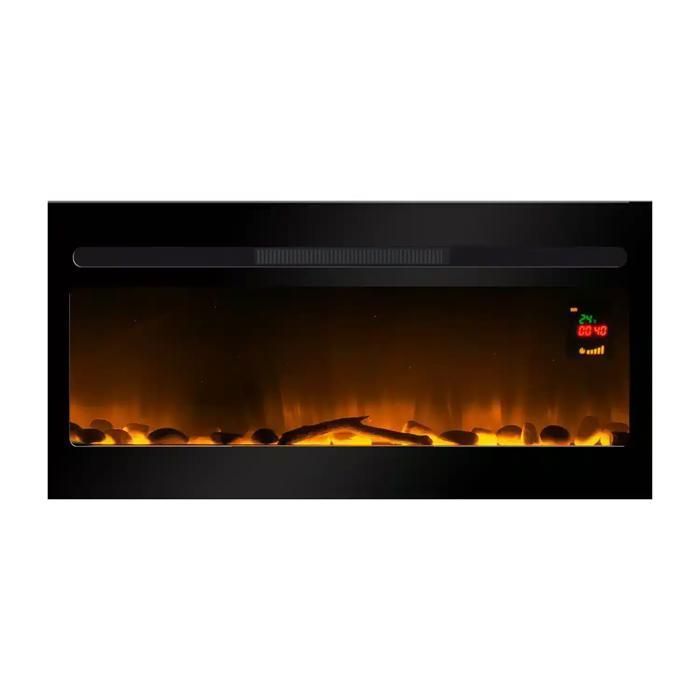 Chemin'arte - chimenea eléctrica empotrable elysée 90 cm efecto llamas LED,