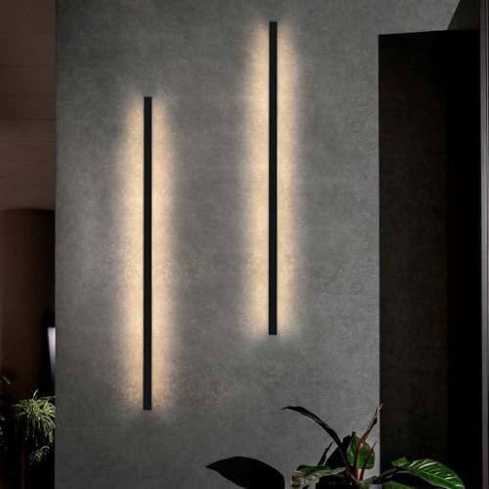 Nettlife aplique pared LED negro 2.5x3.8 (2er-set)