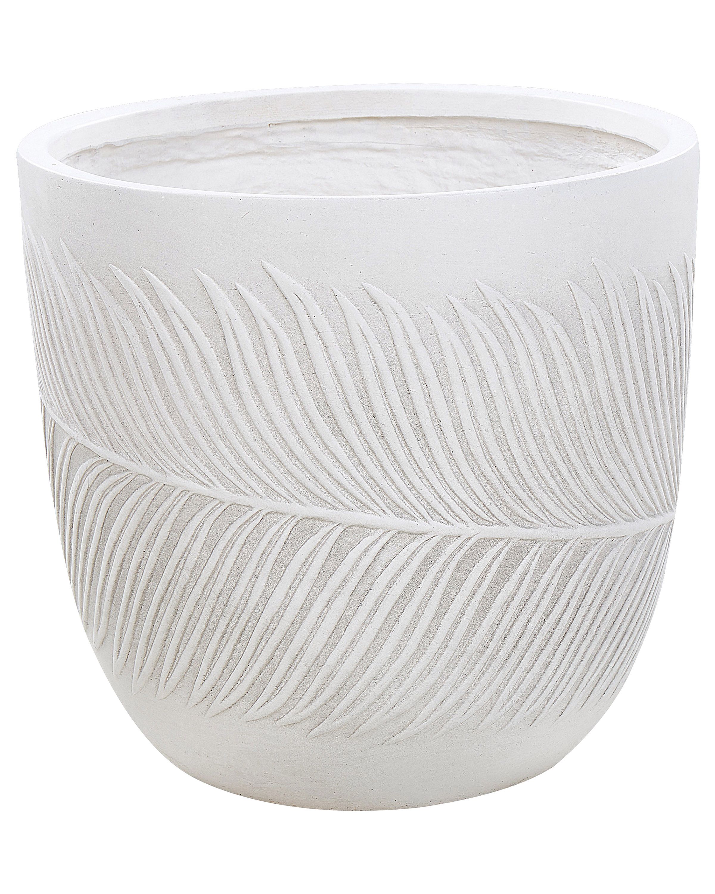Maceta ftero 42 cm blanco crema