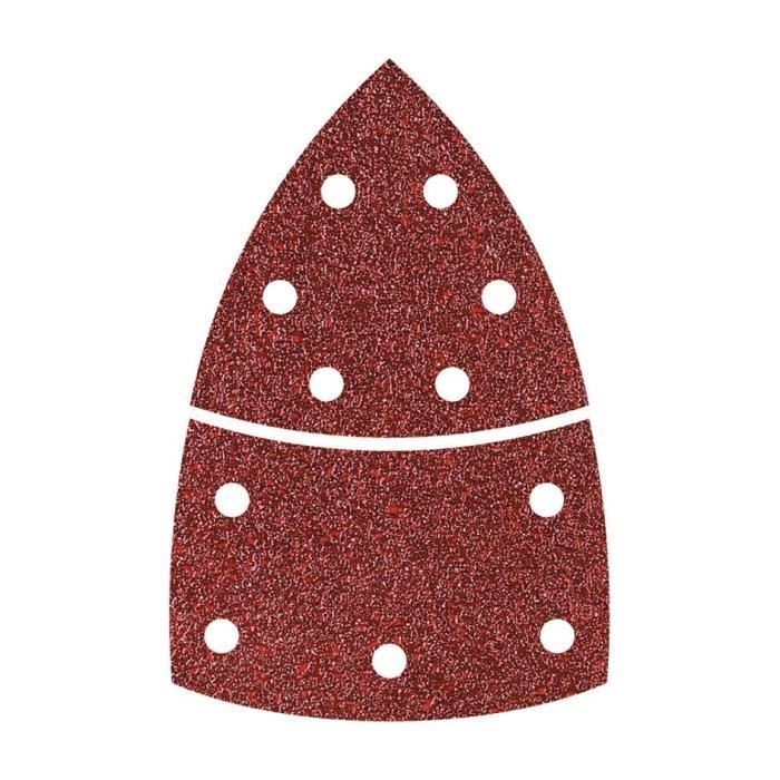 Hojas de lijar adhesivas de corindón perforadas triangular, grano 60, 10