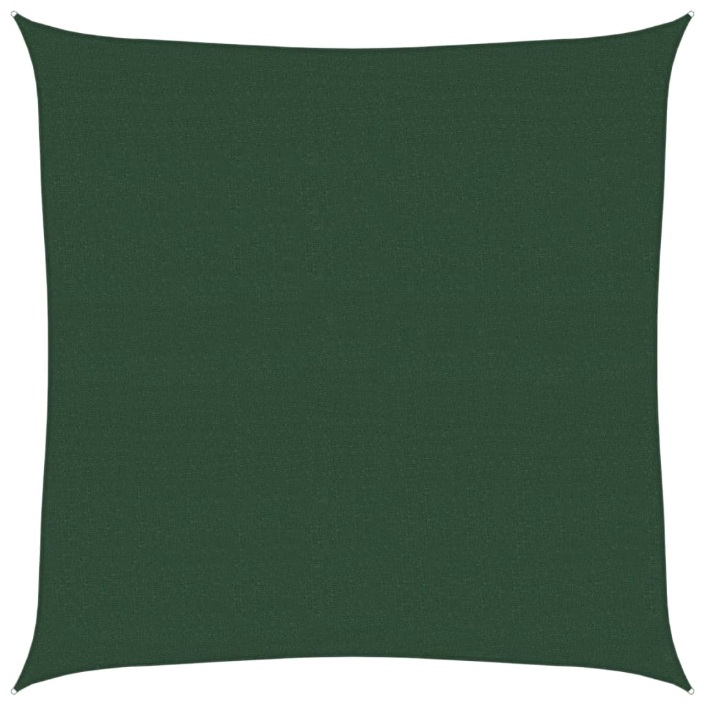 vidaXL toldo de vela hdpe verde oscuro 160 g/m² 5x5 m