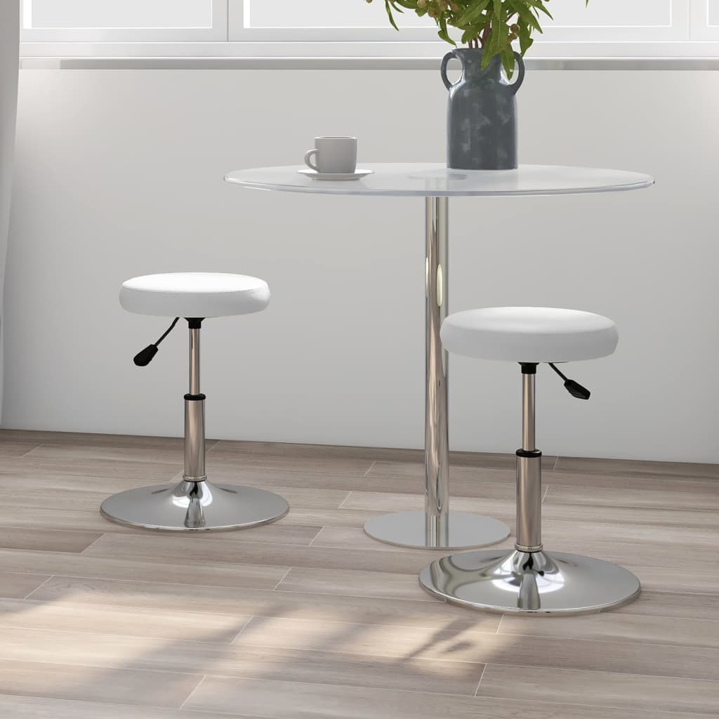 Sillas de comedor 2 unidades cuero sintético blanco es4475
