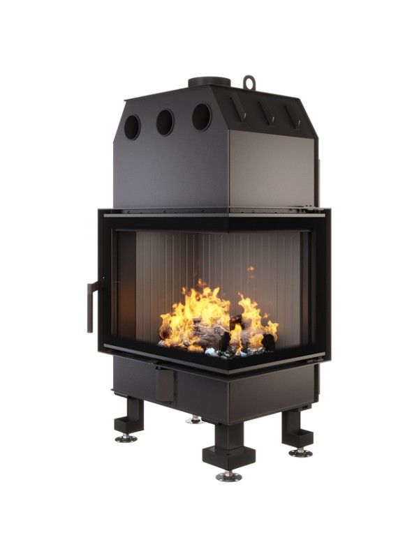 Chimenea de esquina inserto ap derecha negro energy 65x50x47-14,5 kw eco