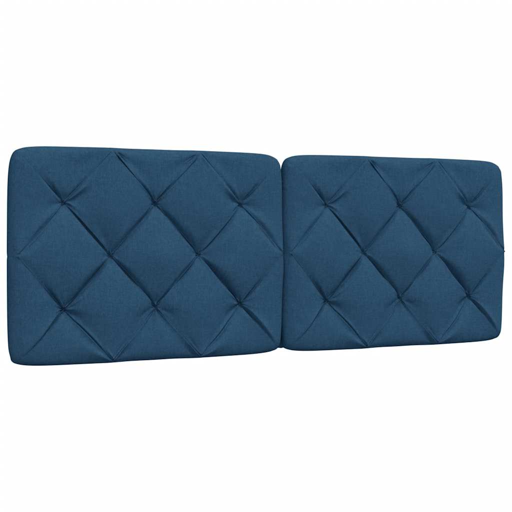 Cabecero de cama acolchado tela azul 140 cm eso8177