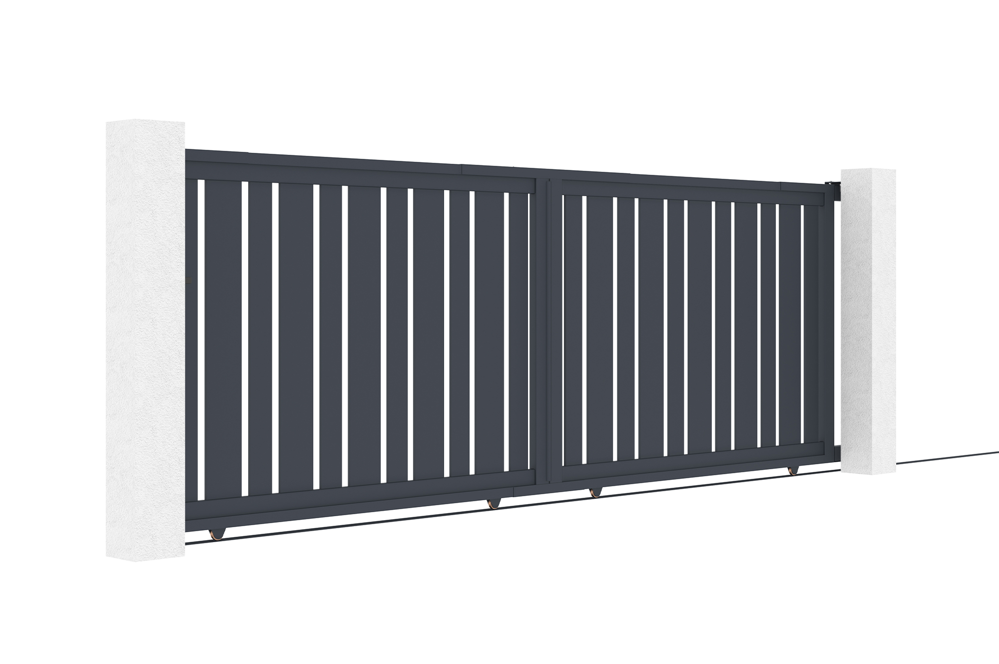 Portón corredero eléctrico 4m a.140cm veymont + motorización tanker c600
