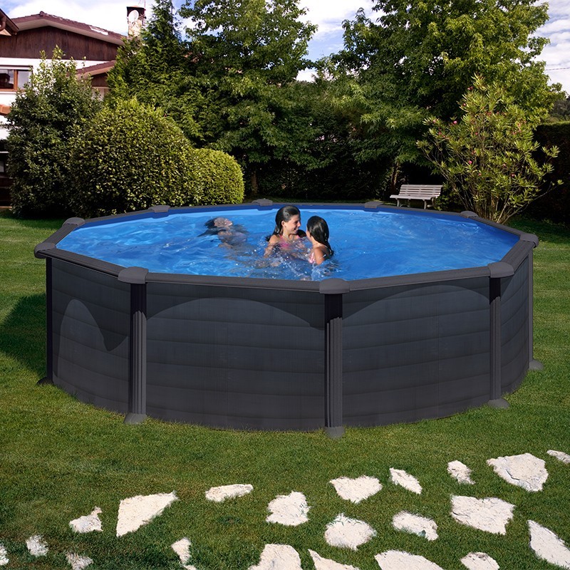 piscina gre redonda kitpr458gy granada color antracita gre