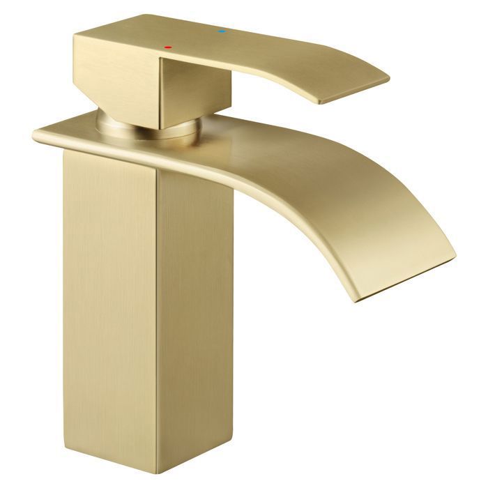 Grifo de lavabo cascada - cecipa max - acero inox - dorado - 160 mm - ahorr