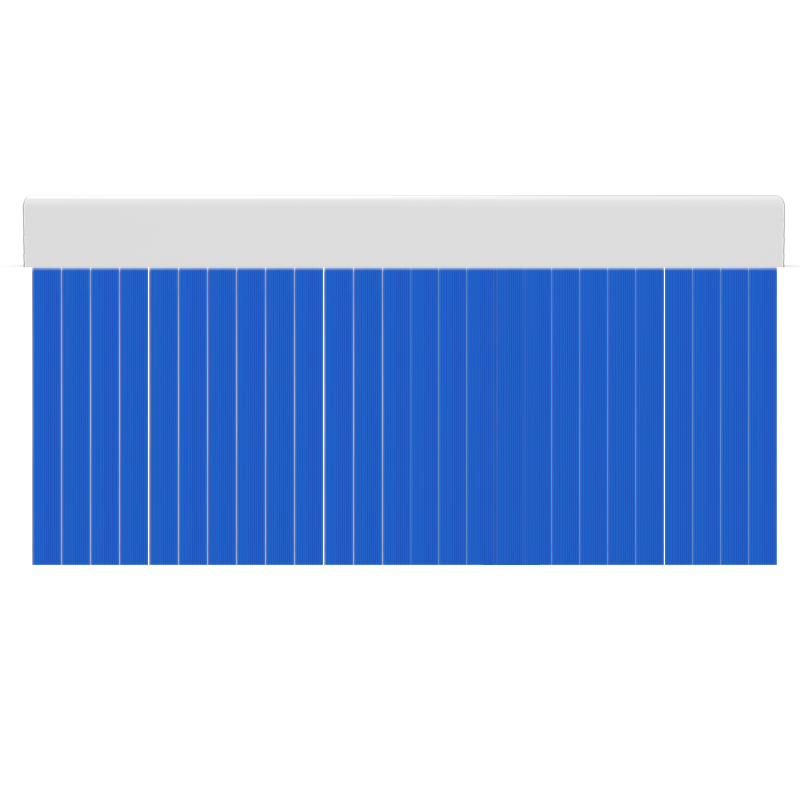 Cortina para puertas de PVC surca azul translucido / 120 x 220