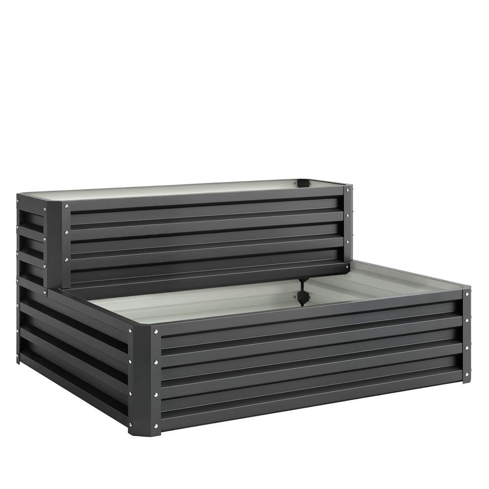 Jardinera 120x101x58 cm acero color gris Outsunny