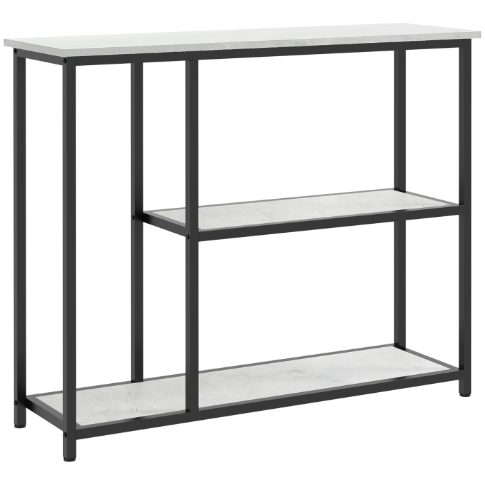 Mueble recibidor de 2 estantes blanco 80x100x30cm